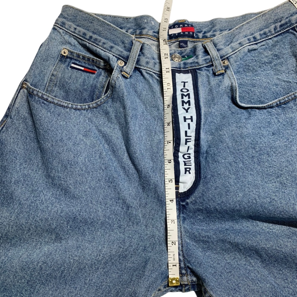 Vintage 90s Tommy Hilfiger Logo Fly Jeans Light Wash Denim 32x32 - Picture 9 of 13